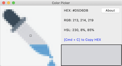 Color Picker Running on macOS